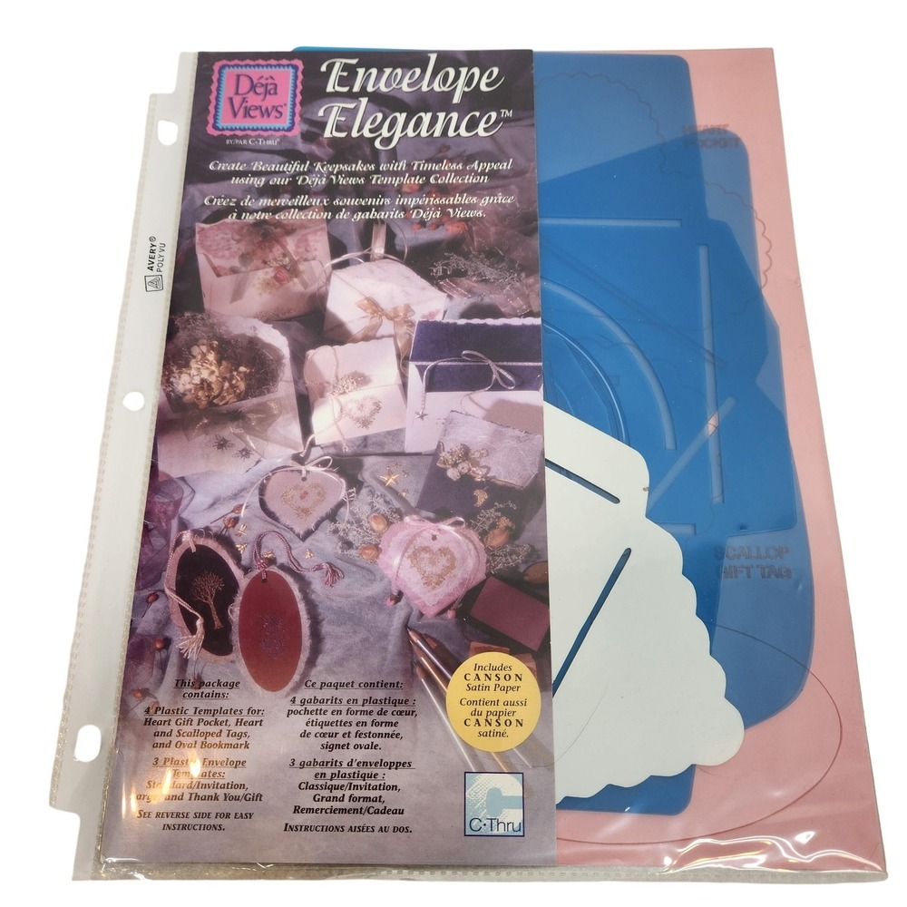 Deja‎ Views Envelope Elegance Plastic Templates EE-1 Envelopes Tags USA Craft
